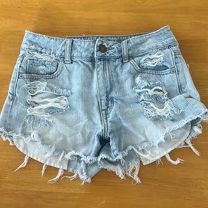 American eagle ripped jean shorts